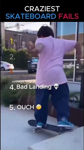 Ranking the most painful skateboard fails 💀 #skateboarding #fails
