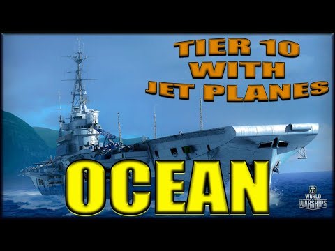 HMS Ocean — Tactical Jets, Smoke Screens & Torpedo Strikes | World of Warships
