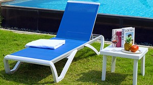 Watch Blue chaise lounge chair on Amazon Live