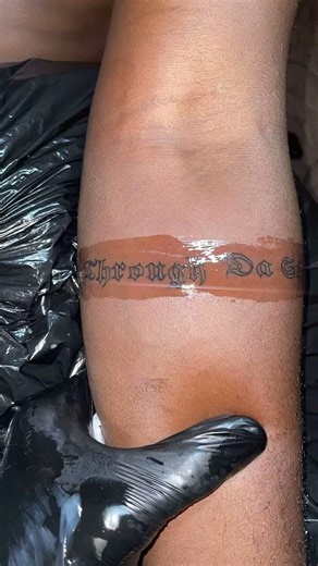 3rl Script Tattoo💯 🔥🔥#tattoocoverup #tattoo #Scripttattoo #throughthestorm #art