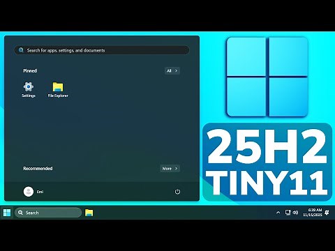 New Windows 11 25H2 Tiny11 - Fastest and Smallest Windows 11 Version