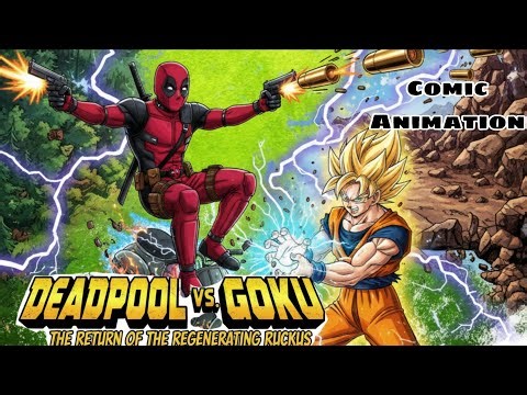 Deadpool vs Goku 🦸🏻‍♀️ Comic Style Animation #2danimation #comics