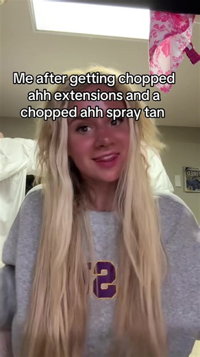 Yes I’m aware it all looks really bad rn #spraytan #extensions #chopped #fyp #viral