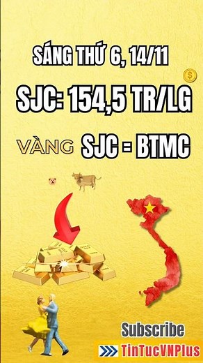 Gold Price Morning November 14: SJC – BTMC holds 154.5 million. CL with TG 21.71 million, why is ...