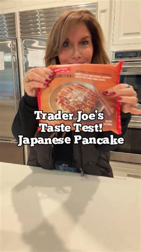 Hungry Girl | Healthy Recipes on Instagram: "Trader Joe’s taste test time 🥢✨ I’m trying okonomiyaki—a Japanese-style vegetable pancake that’s crispy on the outside, savory on the inside, and such a fun freezer find. If you love discovering hidden gems at the grocery store, stick around for this one. Follow for more taste tests and food fun! 🛒🍽️ #traderjoesfinds #tastetest #fooddiscovery"