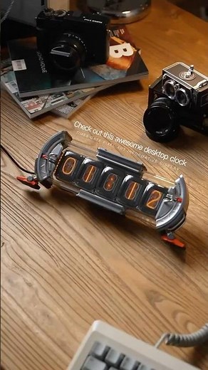 Check out this awesome desktop clock! #techgadgets #clock #retro