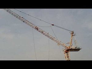 luffing crane wire rope change