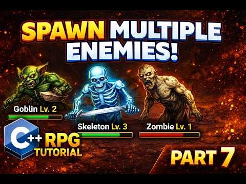How to Spawn Multiple Enemies in C++ | RPG Game Dev Part 7