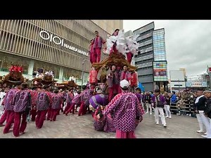 地車in大阪城@なんば 市町。#地車in大阪城#なんば#だんじり#神社#大阪#寺#祭#危#歴史#伝統#事故#岸和田#入魂#やり回し#西脇#市町#Japan#festival#fight#battle