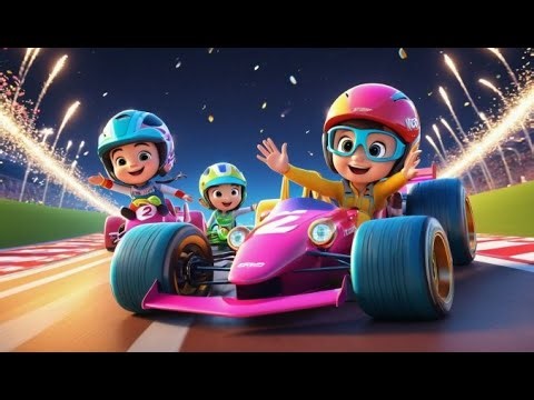 Carros de corrida fazem vrum vrum vrum | Canção Infantil | Portuguese Nursery Rhyme | Kids