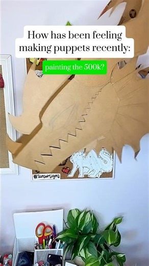 POV: Trying To Multitask Dragon Puppets And School 😭 (IB: @DanaLuna_puppets) #paperart #shorts #fyp