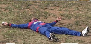 Nepalese Player Arjun Shahi took a sensentional catch during a match in European Cricket Championship Video : European Cricket | Nepali Cricket Updates