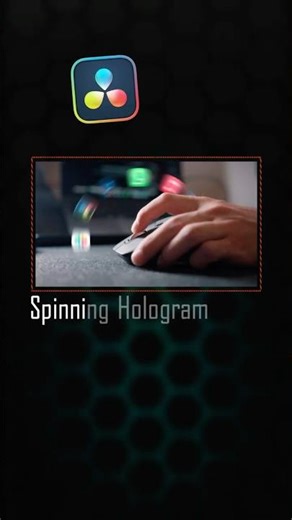 Spinning Icons Hologram #davinciresolve #hologram #tutorial