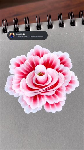 ❤️🤍 Gorgeous RED & WHITE flower painting using angular brush strokes & acrylic paints 🖌️🎨