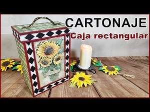 Como hacer CAJA de CARTÓN rectangular / Tutorial de cartonaje