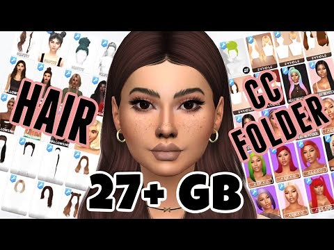 MY *UPDATED* HAIR CC FOLDER (27+ GB, ALPHA, MM, URBAN)