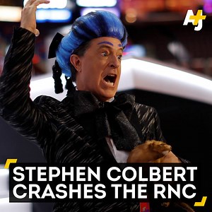 Watch as Stephen Colbert crashes the RNC – dressed up in Hunger Games attire. | AJ