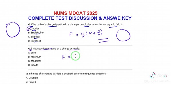 NUMS MDCAT 2025 Physics Portion Analysis and Solutions