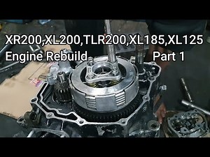 How to rebuild XR200,XL200,TLR200,XL125,TL125 Engine Part1, ホンダ　エンジン組み立て①