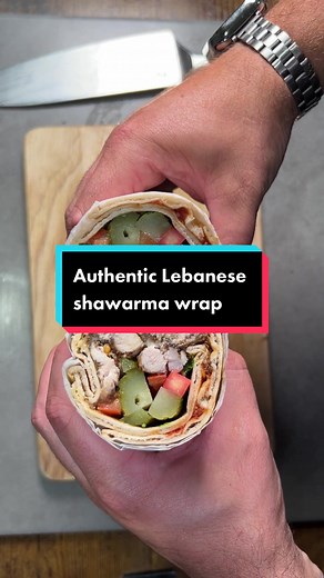 Authentic Lebanese Chicken Shawarma Wrap Recipe
