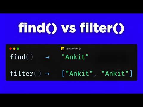 JavaScript find() vs filter() — Stop Writing Search Loops