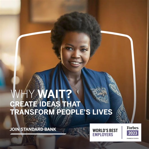 At Standard Bank, we develop innovative financial solutions that empower both individuals and businesses. By joining our team, you’ll contribute to delivering exceptional banking services and discovering solutions that positively impact lives. Most importantly, you'll play a key role in enhancing living standards and securing a brighter future for many. #SBCareers #SBWhyWait Join Standard Bank today: https://www.standardbank.com/sbg/standard-bank-group/careers?cid=SM_9klJd | Standard Bank Group