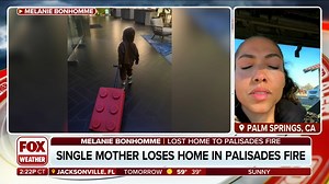 39K views · 473 reactions | STORY OF SURVIVAL: Melanie Bonhomme is a single mother who lost her home to the Palisades Fire in Los Angeles. She fled just in time to escape the fire with her 4-year-old son. Now, Bonhomme is trying to figure out where to go next. | FOX Weather | Facebook