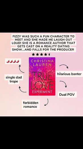 The True Love Experiment by Christina Lauren ⭐️⭐️⭐️⭐️💫 This has been one of my favorite Christina Lauren books! It’s the perfect summer read if you are looking for something hilarious, romantic, and witty. I felt like the balance between humor and seriousness was perfect. Just had SO much fun with this! Fizzy is a bit of a reformed party girl and I’d say this book gets pretty dang spicy for Christina Lauren. If you haven’t read The Soulmate Equation there will be spoilers. I skipped that one (f