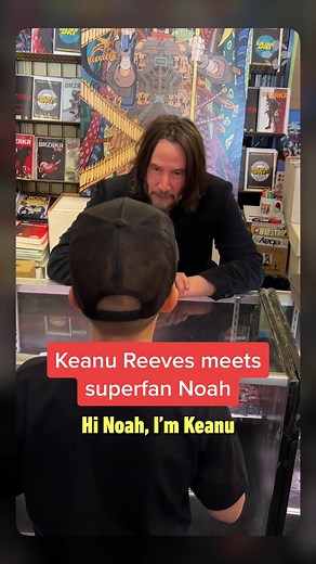 Keanu Reeves Meets Superfan Noah at Golden Apple Comics in LA!