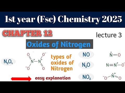 Oxides of Nitrogen | Oxides of Nitrogen chemistry class 11 | first year chemistry chapter 12