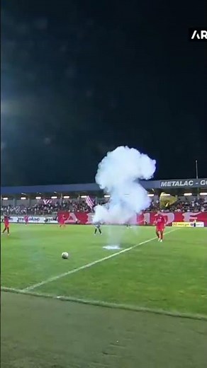 Player Nearly Caught in Explosion During Football Match!