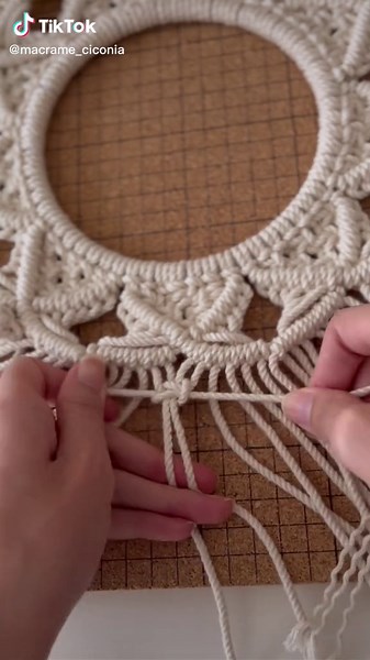3パターン覚えれば出来るマクラメミラー！🪞☺️#マクラメ編み #ハンドメイド#インテリアdiy
