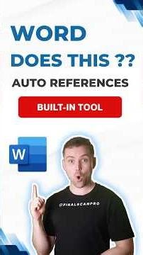 Word Citation Tool in 2 Minutes (Hidden Feature!)