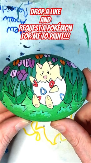 Painting Pokémon on Rocks, Acrylic Painting #pokemon #pokemontcg #pokemoncards