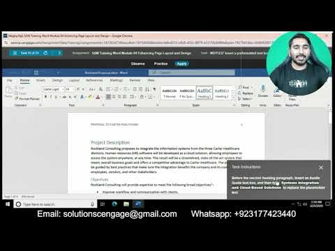SAM Training Word Module 04 Enhancing Page Layout and Design | SAM Training Word Module 04