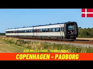 Copenhagen - Padborg (DSB, Denmark) train driver's view 4K