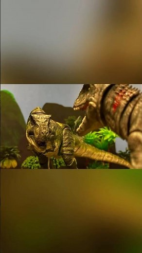 T REX vs Giganotosaurus stop motion, sneak peak of my next video #shorts #jurassicworld #foryou