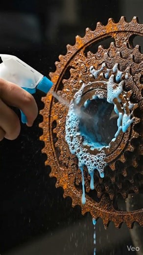 Rusty Bicycle Gear Restoration – Satisfying Deep Clean & Metal Revival#short