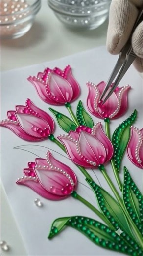 🌷 DIY Tulip Bouquet Window Hanging | Beaded Suncatcher