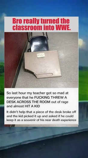 Teacher Throws Desk Across Classroom in Shocking Rage Incident
