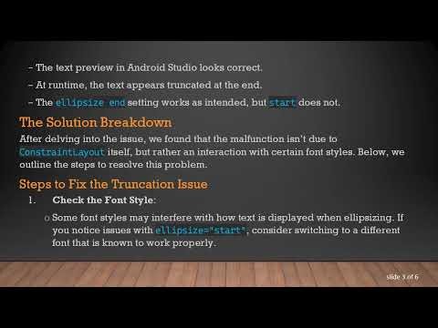 Fixing the Ellipsize start Issue in ConstraintLayout