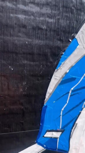 My most recent duct, tape portrait of Rescue dog hutch. If you’ve hung out at Pride Alley before game you might’ve seen it’s amazing pup. | Colin McConnell