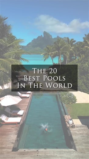 Kreiss on Instagram: "Here are the 20 best pools in the world. 🏖️ #pools #luxurylifestyle #poolsidestyle #vacationgoals #homeexterior #backyardgoals #dreambackyard #fiji #italytrip #hotelgoals #luxuryinteriordesign"