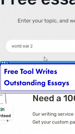 This tool will write essays on any topic and they are 100% unique. #writingtips #writinghacks #writingprompt #writingtiktok