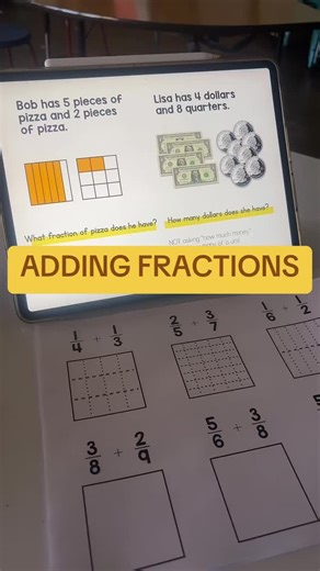 Aubree | Educator | Conceptual Visual Math on Instagram: "Explanation of fractions. Teaching is explaining. Understanding is learning. ♥️ . . . #Iteachtoo #iteach #iteachthird #iteach3rd #teach #teachers #teachersofinsta #teachersofinstagram #tpt #teacherpreneuers #3rdgrade #3rdgradeteachers"