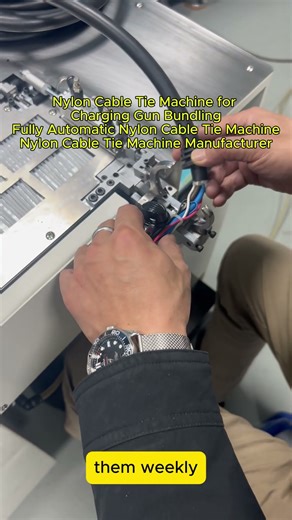 Nylon Cable Tie Machine for Charging Gun Bundling#machine #nyloncabletiemachine #factoryproducts