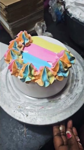 Rainbow Cake Design🌈✨#shorts#cake #cakedecoration#caketraining#ytshorts #rainbowcake #viralcake