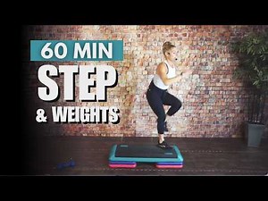 Cardio Step and Weights Workout! Old School Step Video - 132-136 bpm