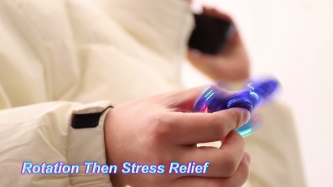 Fidget Spinner 2 Pack, Light up Sensory Fidget Toys Adults Kids 4-8-12 with Autism ADHD, Kids Easter Basket Stuffers Easter Egg Fillers Glow Anxiety Toys Stress Relief Teen Boy Gifts, Classroom Prizes