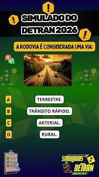 SIMULADO DO DETRAN 2026 - PROVA TEÓRICA DO DETRAN 2026 #mgsimuladosdetran2026